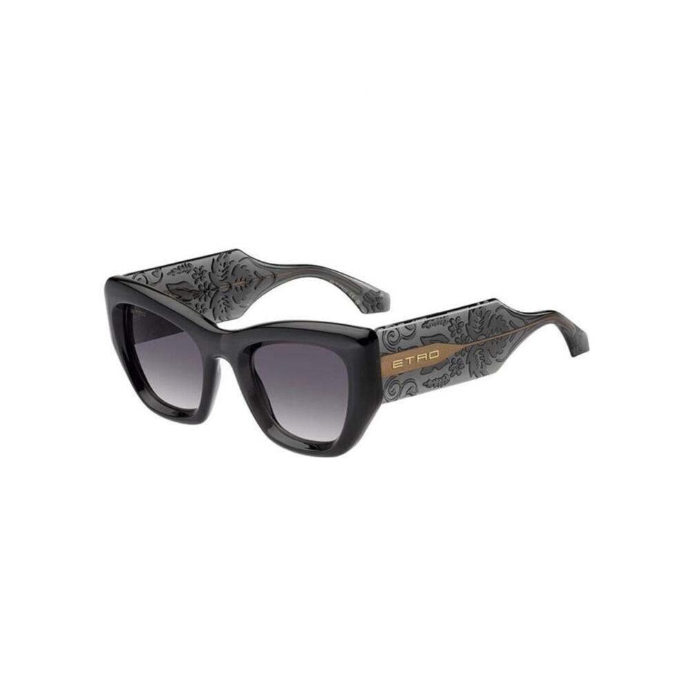 New! ETRO ETRO0017/S KB79O Black Cat-Eye Sunglasses, Authentic